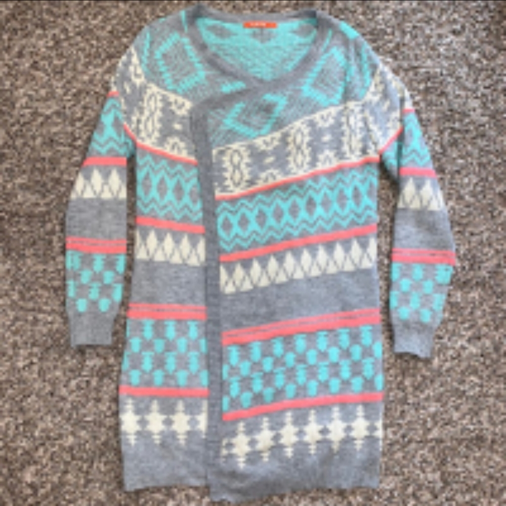 Long duster sweater